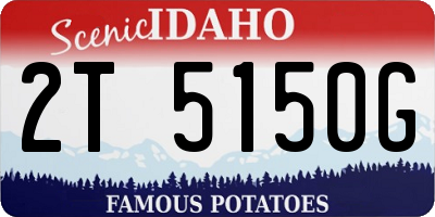 ID license plate 2T5150G