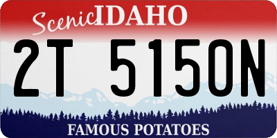 ID license plate 2T5150N