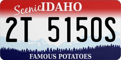 ID license plate 2T5150S