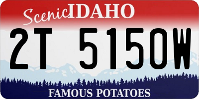 ID license plate 2T5150W