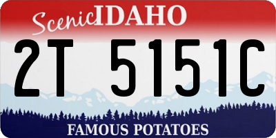 ID license plate 2T5151C