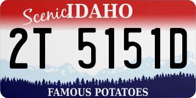 ID license plate 2T5151D