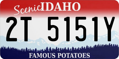 ID license plate 2T5151Y