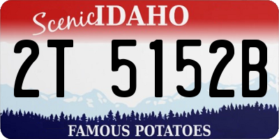 ID license plate 2T5152B