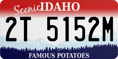 ID license plate 2T5152M