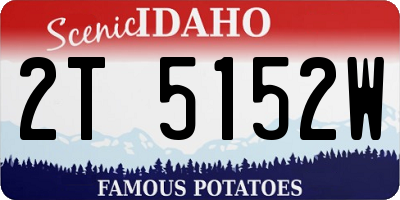 ID license plate 2T5152W