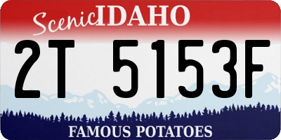 ID license plate 2T5153F