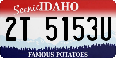 ID license plate 2T5153U