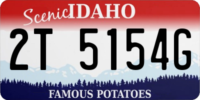 ID license plate 2T5154G