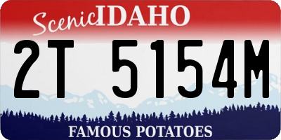 ID license plate 2T5154M