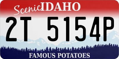ID license plate 2T5154P