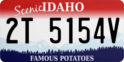ID license plate 2T5154V