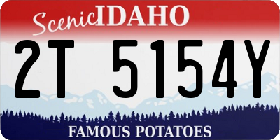 ID license plate 2T5154Y