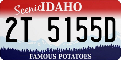 ID license plate 2T5155D