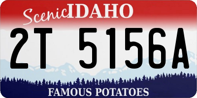 ID license plate 2T5156A