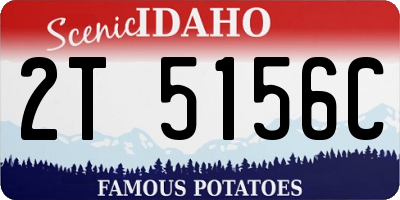 ID license plate 2T5156C