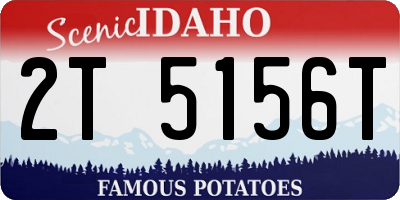 ID license plate 2T5156T