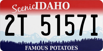 ID license plate 2T5157I