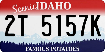 ID license plate 2T5157K