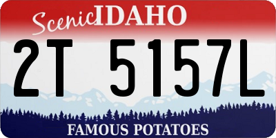 ID license plate 2T5157L