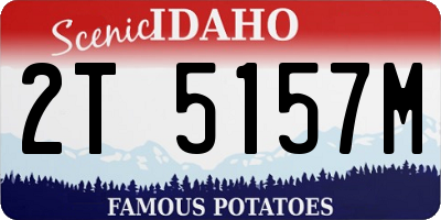 ID license plate 2T5157M