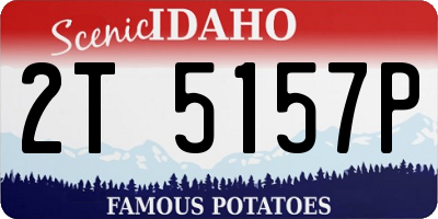 ID license plate 2T5157P