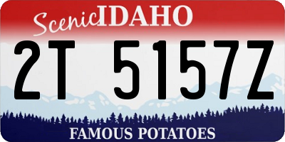ID license plate 2T5157Z