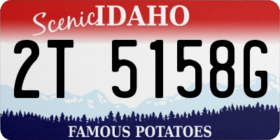 ID license plate 2T5158G