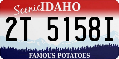 ID license plate 2T5158I