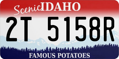 ID license plate 2T5158R