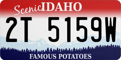 ID license plate 2T5159W
