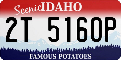 ID license plate 2T5160P