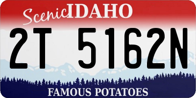 ID license plate 2T5162N