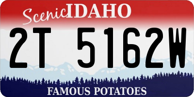 ID license plate 2T5162W
