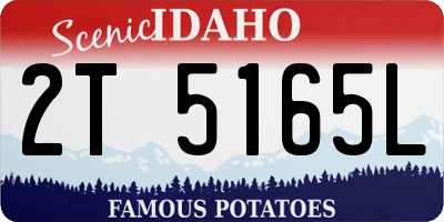 ID license plate 2T5165L