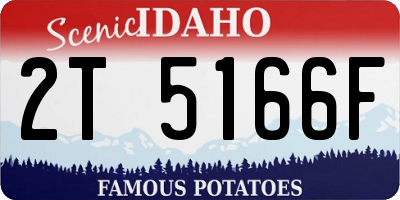 ID license plate 2T5166F