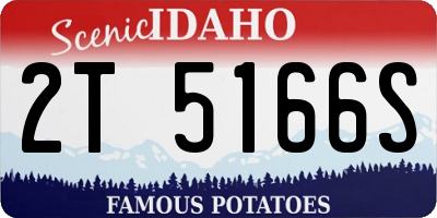 ID license plate 2T5166S