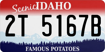 ID license plate 2T5167B
