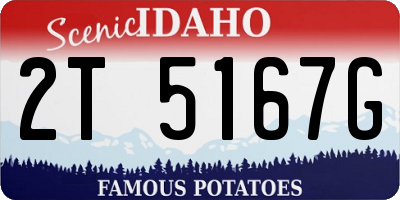 ID license plate 2T5167G