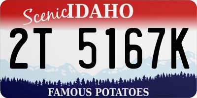 ID license plate 2T5167K