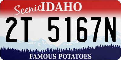 ID license plate 2T5167N