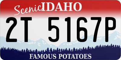 ID license plate 2T5167P