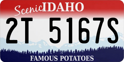 ID license plate 2T5167S