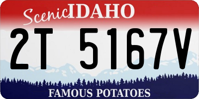 ID license plate 2T5167V