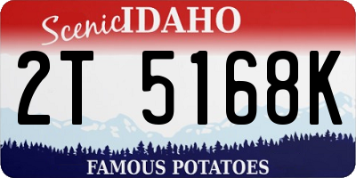 ID license plate 2T5168K