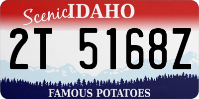 ID license plate 2T5168Z