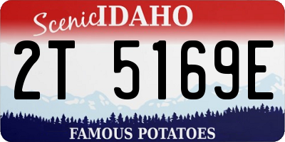 ID license plate 2T5169E