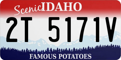 ID license plate 2T5171V