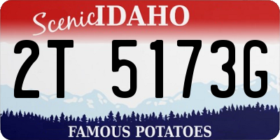ID license plate 2T5173G
