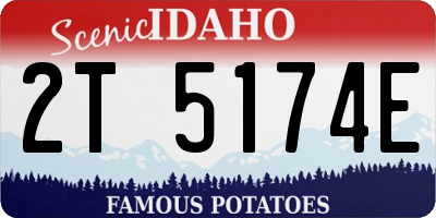 ID license plate 2T5174E